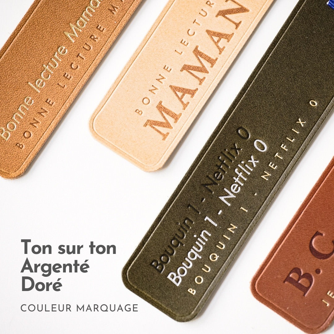 Marque-pages personnalisable en cuir | Petit modèle 12cm