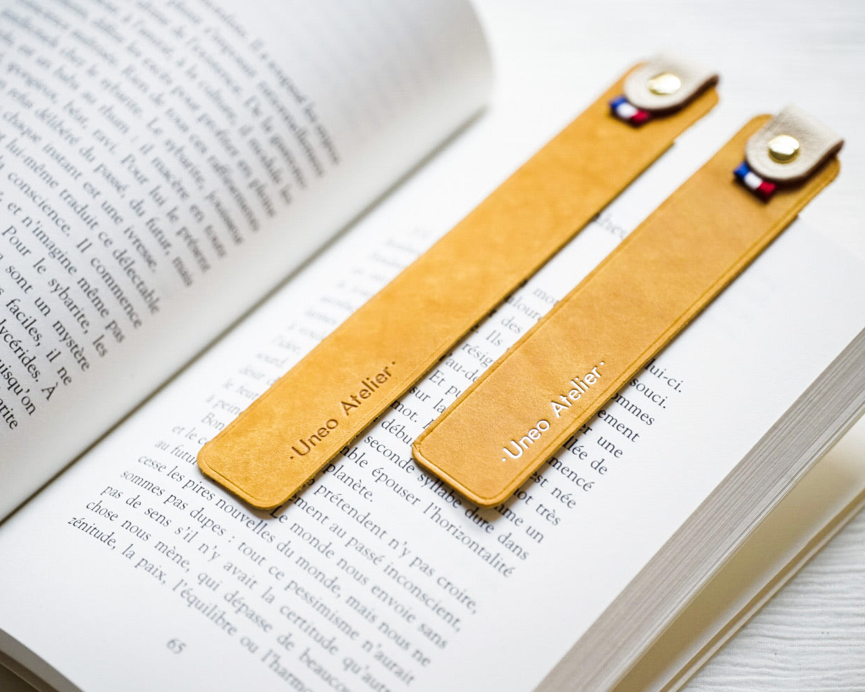 Marque-pages personnalisable en cuir | Petit modèle 12cm