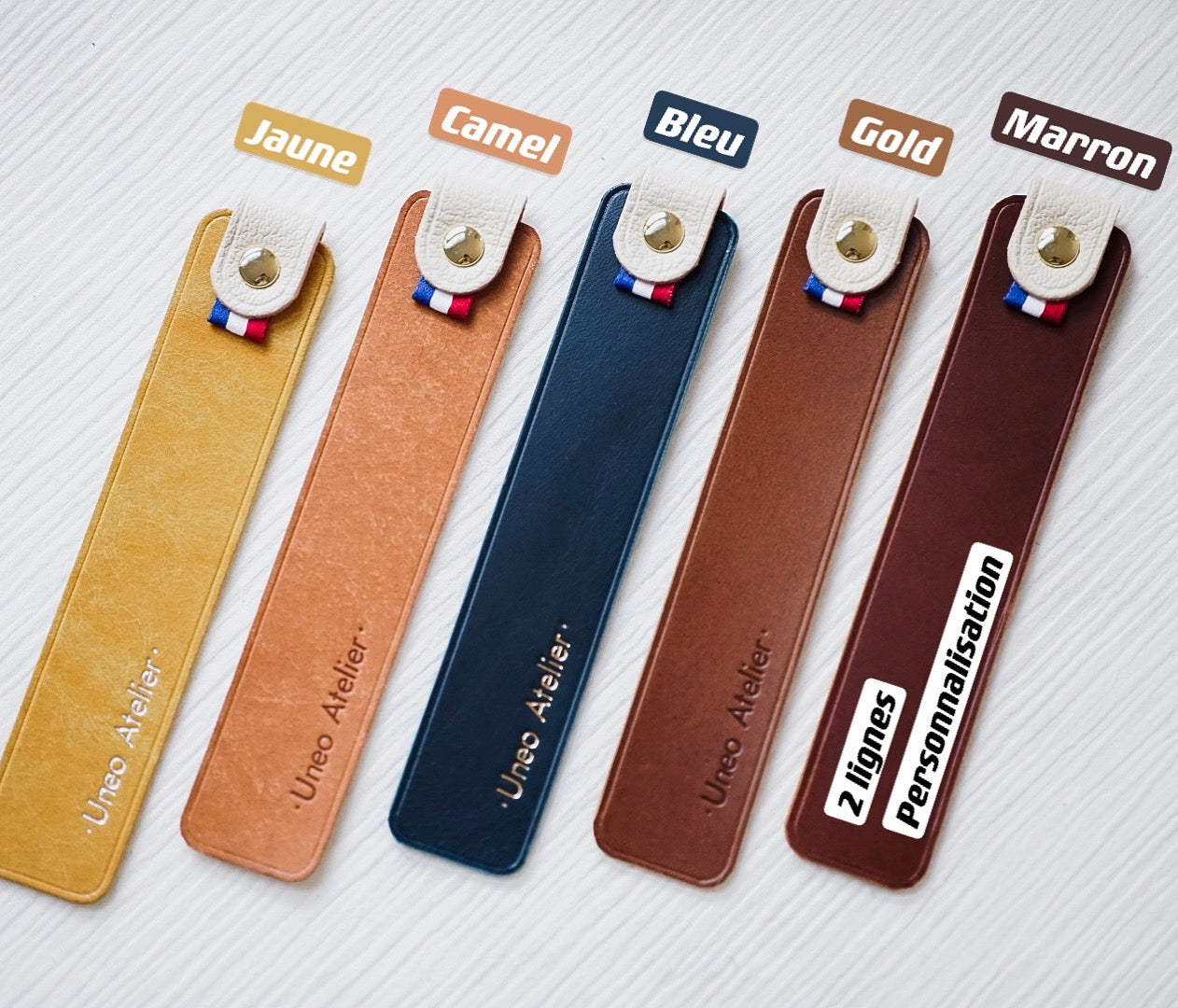 Marque-pages personnalisable en cuir | Petit modèle 12cm
